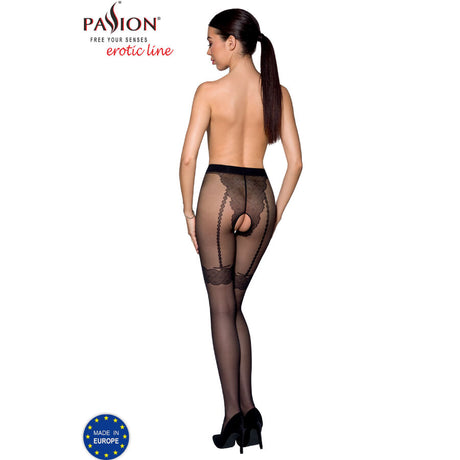 Passion - Tiopen 016 Schwarze Strumpfhose 3/4 20 den