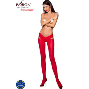 Passion - Tiopen 005 Rote Strumpfhose 3/4 60 den