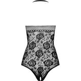 Passion - Bs094 Schwarzer Bodystocking, Eine Grösse