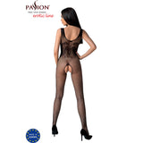 Passion - Bs098 Schwarzer Bodystocking, Eine Grösse