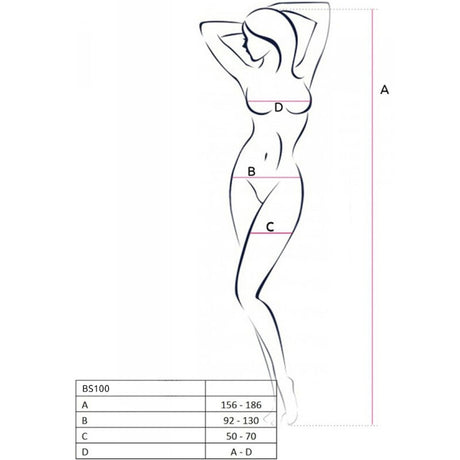 Passion - Bs100 Weisser Bodystocking, Eine Grösse