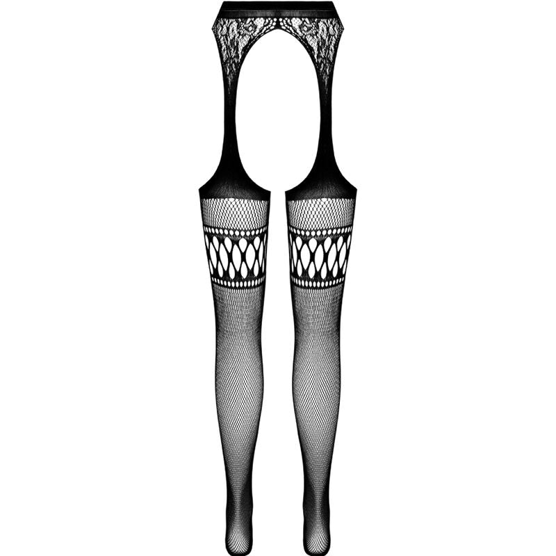 Passion - S026 Schwarze Strumpfstrumpfhose, Eine Grösse