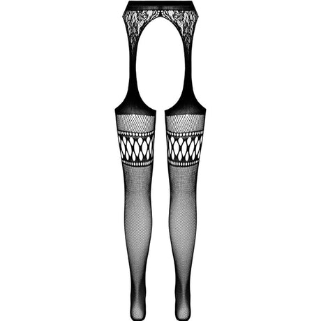 Passion - S026 Schwarze Strumpfstrumpfhose, Eine Grösse