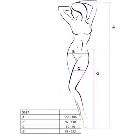 Passion - S027 Schwarze Strumpfstrumpfhose, Eine Grösse