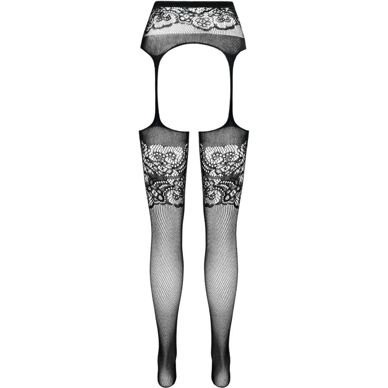 Passion - S029 Schwarze Strumpfstrumpfhose, Eine Grösse