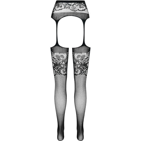 Passion - S029 Schwarze Strumpfstrumpfhose, Eine Grösse