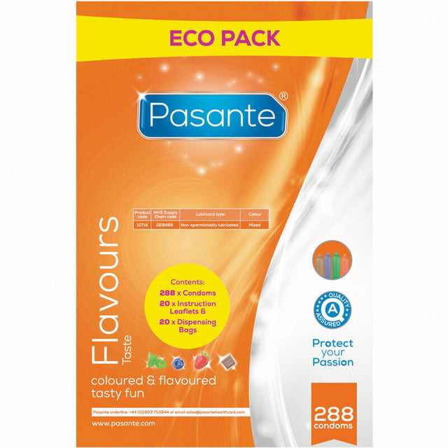 Pasante - Kondome Eco Pack Aromen Beutel 288 Einheiten