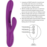 Intense - Apolo Wiederaufladbarer Multifunktionsvibrator 7 Vibrationen mit Lila Schwingender Zunge