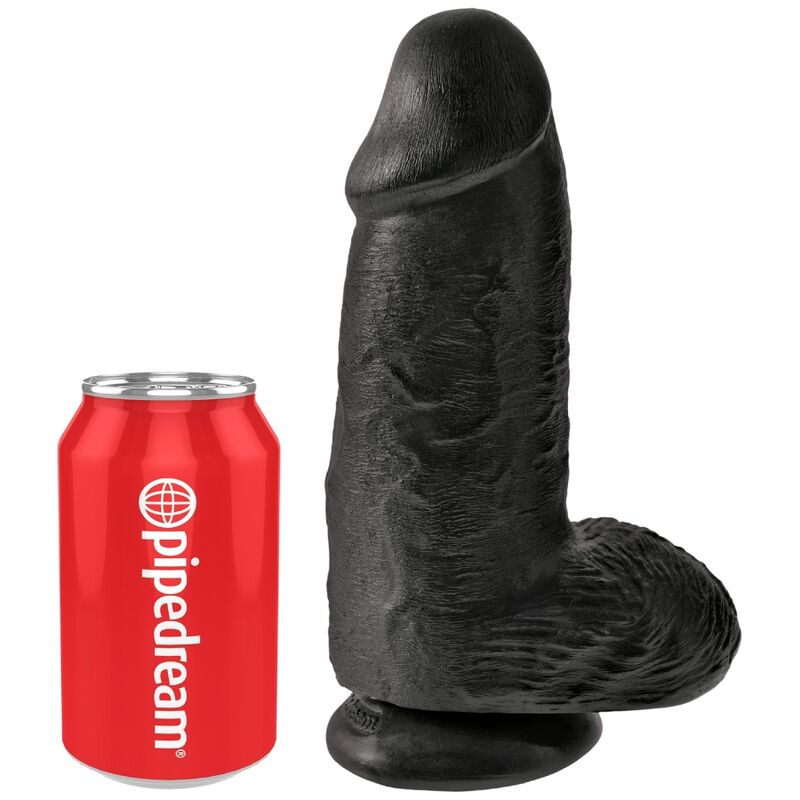 King Cock - Polliger Realistischer Penis 23 cm Schwarz