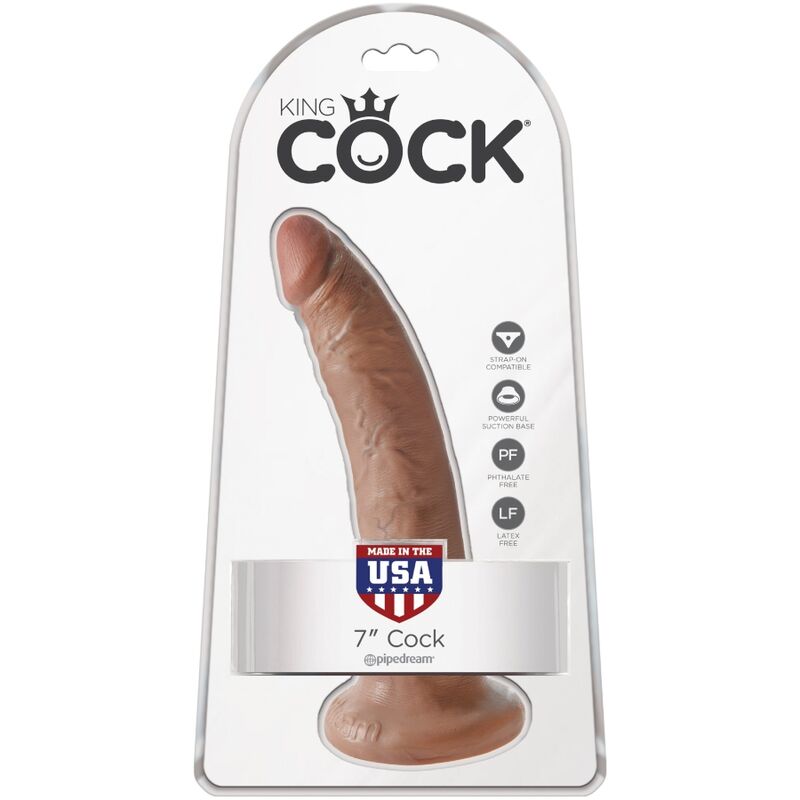 King Cock - Realistischer Penis 17.5 cm Karamell