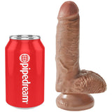 King Cock - Realistischer Penis mit Kugeln 13.2 cm Karamell