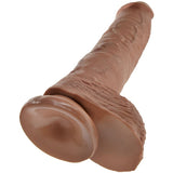 King Cock - Realistischer Penis mit Kugeln 19.8 cm Karamell