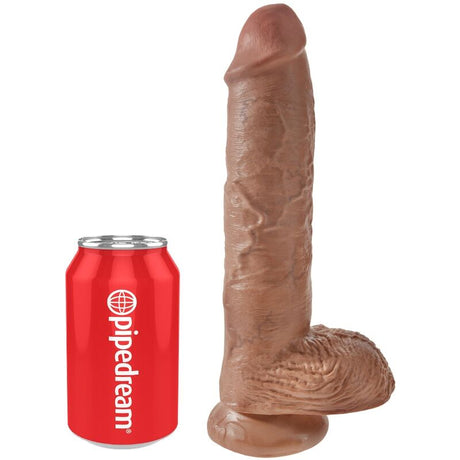 King Cock - Realistischer Penis mit Kugeln 19.8 cm Karamell
