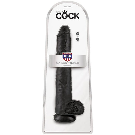 King Cock - Realistischer Penis mit Eier 30.5 cm Schwarz