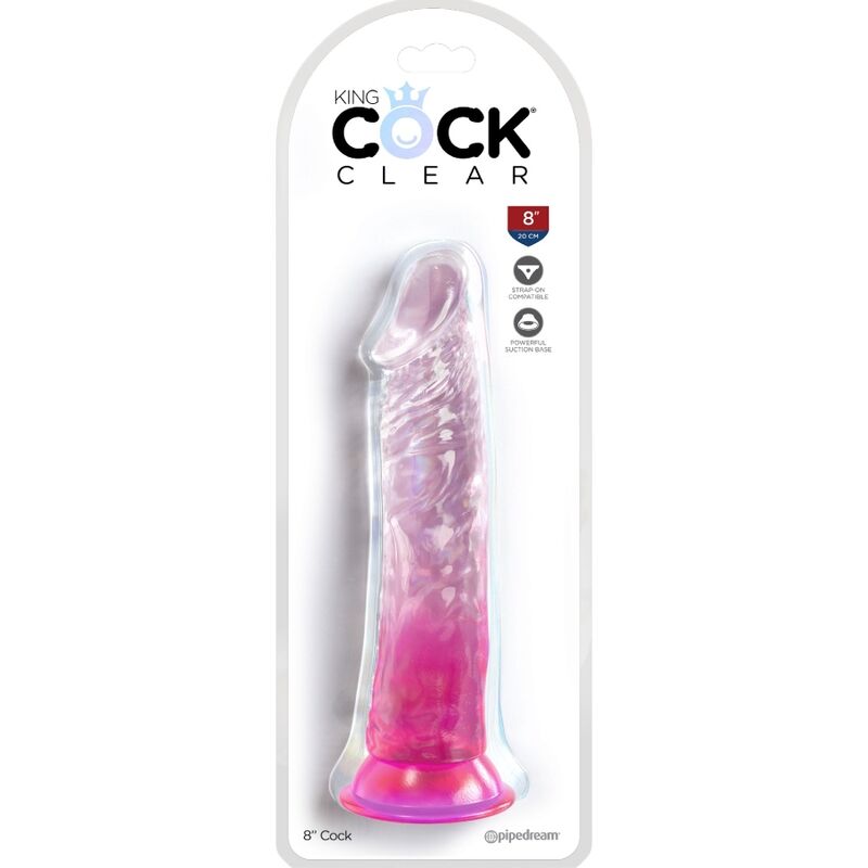 King Cock - Clear Realistischer Penis 19.7 cm Rosa