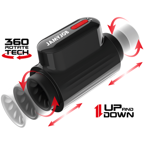 Jamyjob - Vortex-Stoß- und 360-Drehbarer Tech-Turbo-Modus-Masturbator