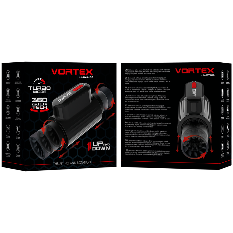 Jamyjob - Vortex-Stoß- und 360-Drehbarer Tech-Turbo-Modus-Masturbator