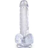 King Cock - Clear Realistischer Penis mit Eieren 13.5 cm Transparent