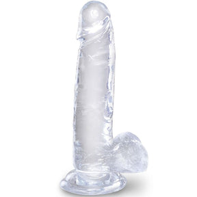 King Cock - Clear Realistischer Penis mit Eieren 15.2 cm Transparent