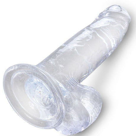 Realistischer Dildo Clear Realistischer Penis mit Eieren Transparent 15,2 x 4 cm.3