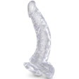 King Cock - Clear Realistisch Gebogener Penis mit 16.5 cm Transparenten Eieren