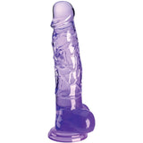 King Cock - Clear Realistischer Penis mit Kugeln 16.5 cm Lila