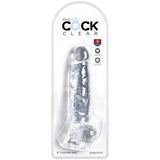 King Cock - Clear Realistischer Penis mit Eieren 16.5 cm Transparent