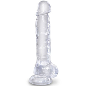 King Cock - Clear Realistischer Penis mit Eieren 16.5 cm Transparent