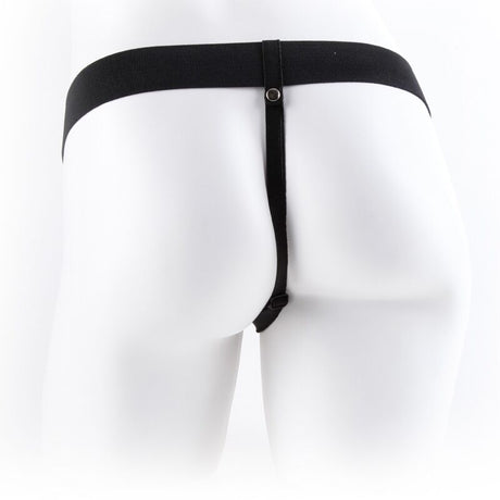 Strap-on Verstellbares Gurt mit Fernbedienung Realistischer Penis mit Hoden Weiß 22,9 x.2