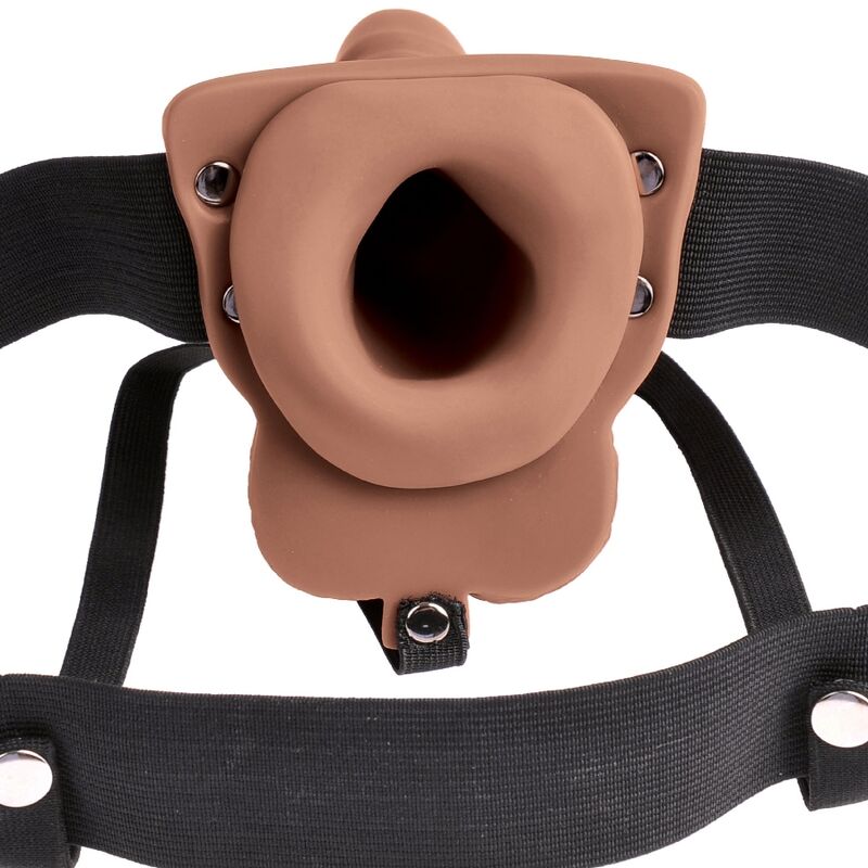 Fetish Fantasy Series - Verstellbares Gurt Realistischer Penis mit Wiederaufladbaren Hoden und Vibrator 15 cm