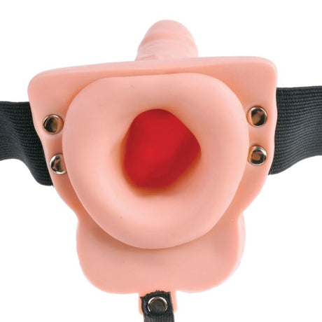 Fetish Fantasy Series - Verstellbares Gurt mit Fernbedienung, Realistischer Penis mit Wiederaufladbaren Hoden und Vibrator 15 cm