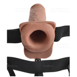 Fetish Fantasy Series - Verstellbares Gurt Realistischer Penis mit Wiederaufladbaren Bllen und Vibrator 17,8 cm