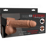 Fetish Fantasy Series - Verstellbares Gurt Realistischer Penis mit Wiederaufladbaren Bllen und Vibrator 17,8 cm