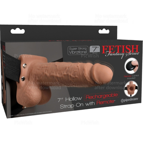 Fetish Fantasy Series - Verstellbares Gurt Realistischer Penis mit Wiederaufladbaren Bllen und Vibrator 17,8 cm