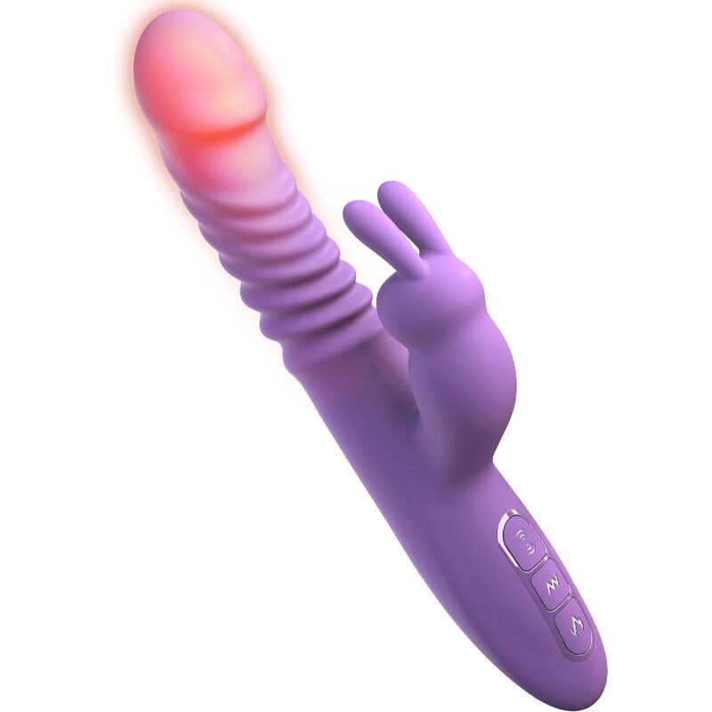 Fantasy for Her - Kitolitoris-Stimulator Kaninchen mit Wärmefunktion, Oszillation und Violette Vibration