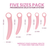 Vaginaldilatoren-Set (5 Stück) aus Silikon 7,5 x 1,25 cm