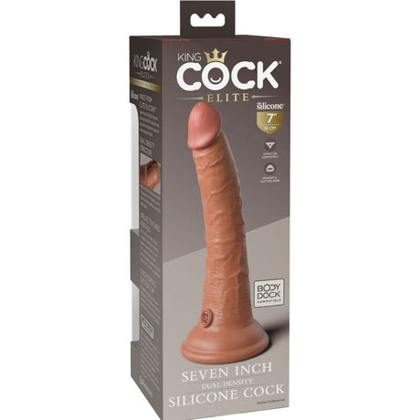 King Cock - Elite Realistischer Silikondildo 17.8 cm Karamell
