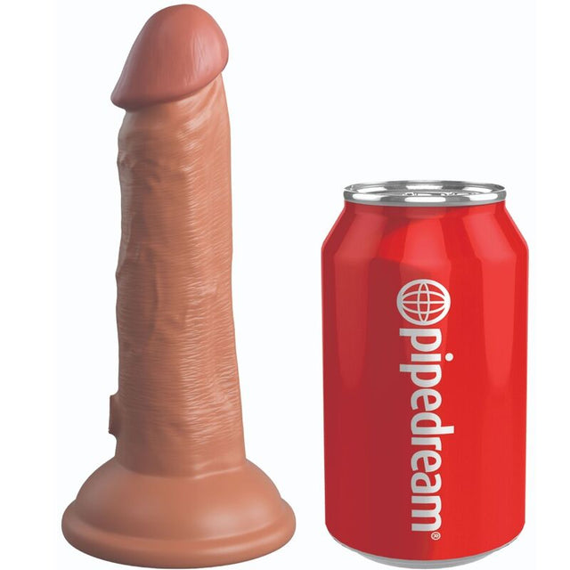 King Cock - Elite Realistischer Dildo mit Vibration und Silikon 15.2 cm Karamell