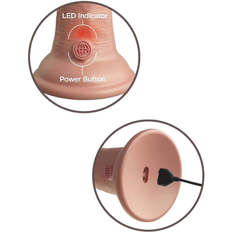 King Cock - Elite Realistischer Dildo mit Vibration und Silikon 15.2 cm