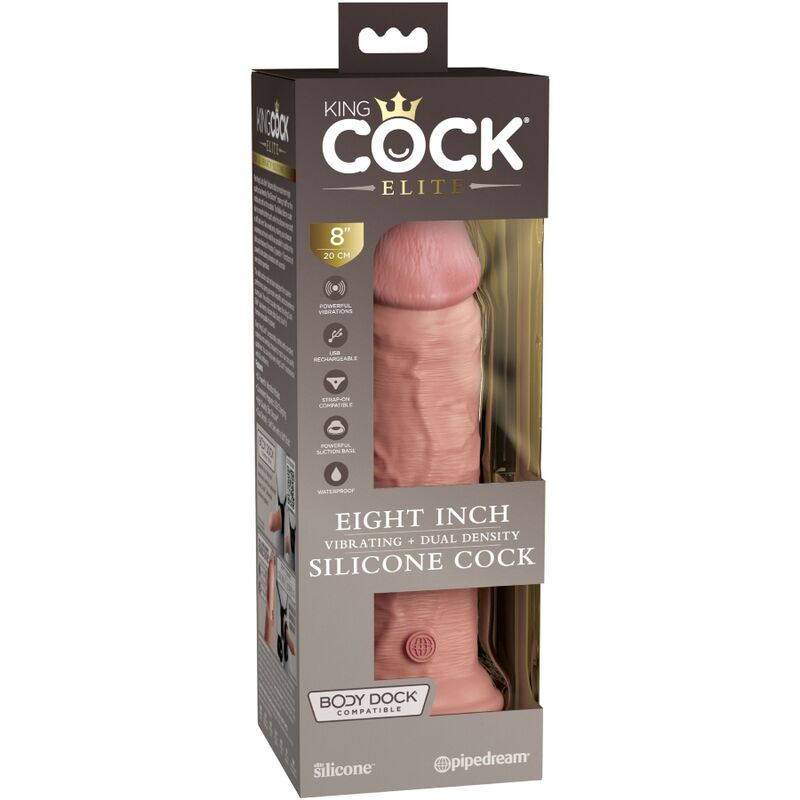 King Cock - Elite Realistischer Dildo mit Vibration und Silikon 20.3 cm