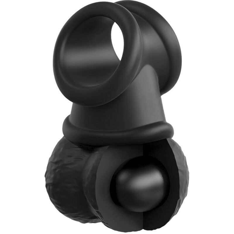 King Cock - Elite Deluxe Verstellbares Harness-Kit Ring mit Hoden & Dildo 20.3 cm