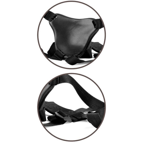 Strap-on Elite Deluxe Verstellbares Harness-Kit Ring mit Hoden & 20,3 x 5,4 cm.9