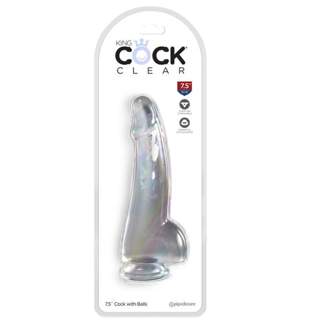 Dildo Clear mit Hoden Transparent 15,2 x 4,4 cm.1