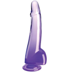 King Cock - Clear Dildo mit Hoden 19 cm Lila
