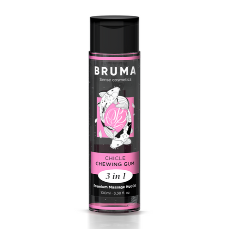 Bruma - Premium-Massageöl mit Wärmeeffekt, Gum-Geschmack 3 in 1 - 100 ml