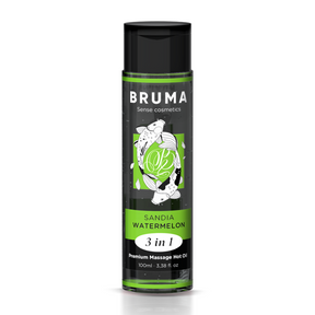 Bruma - Premium-Massageöl mit Wärmeeffekt, Wassermelone-Geschmack 3 in 1 - 100 ml