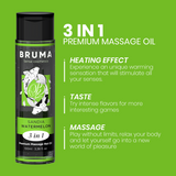 Bruma - Premium-Massageöl mit Wärmeeffekt, Wassermelone-Geschmack 3 in 1 - 100 ml