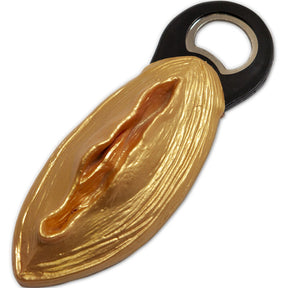 Diablo Picante - Schwarz-Goldener Öffner in Vaginaform