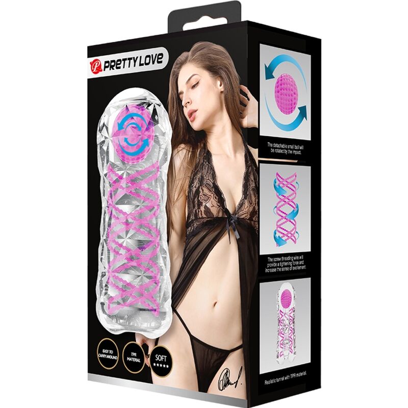 Pretty Love - Fantasy Mnnlicher Masturbator mit Innenspirale und Transparenten Bllen