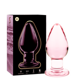 Nebula Series by Ibiza - Modell 3 Analplug Borosilikatglas Rosa 11 cm-x-5 cm